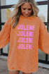 Ribbed Corduroy Oversized Sweatshirt